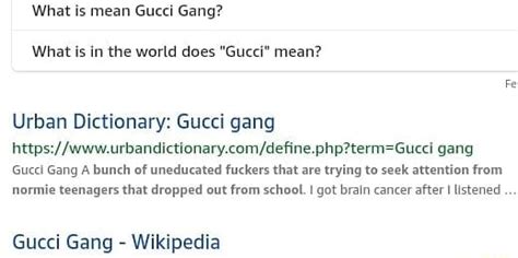 it's gucci urban dictionary|what does wap mean Gucci.